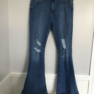 ASOS Denim Flare Distressed Jeans size 34